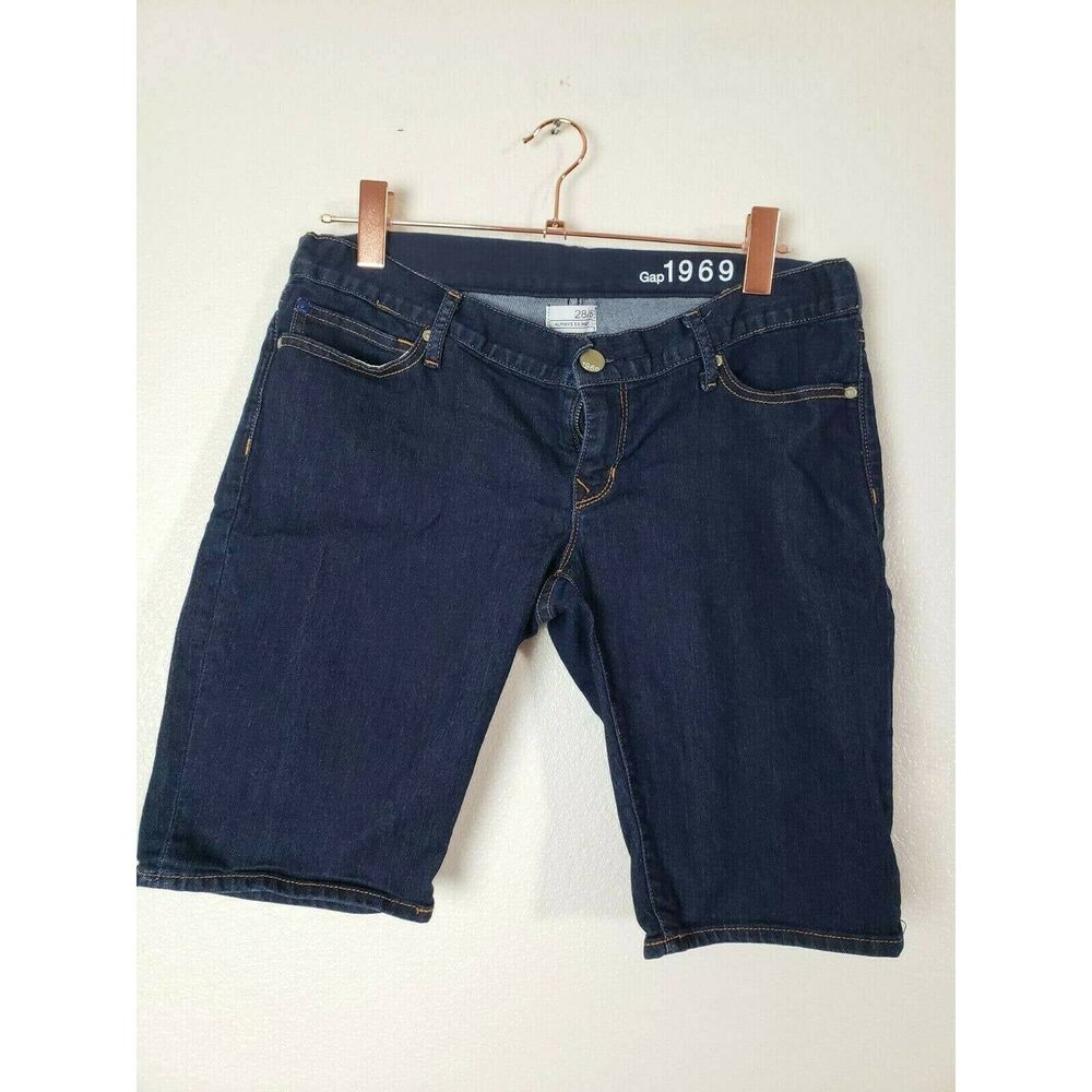 Gap 1969 Womens Waist 28" Always Skinny Size 6 Bermuda